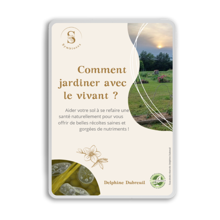 Guide sur le jardinage durable avec une photo de paysage en arrière-plan.